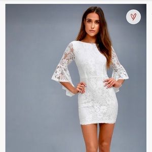 Bell Sleeve Lace Bodycon Dress